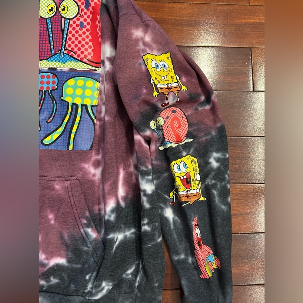 Nickelodeon SpongeBob SquarePants Tie-Dye Hoodie-pullover. Unisex - Picture 3 of 7